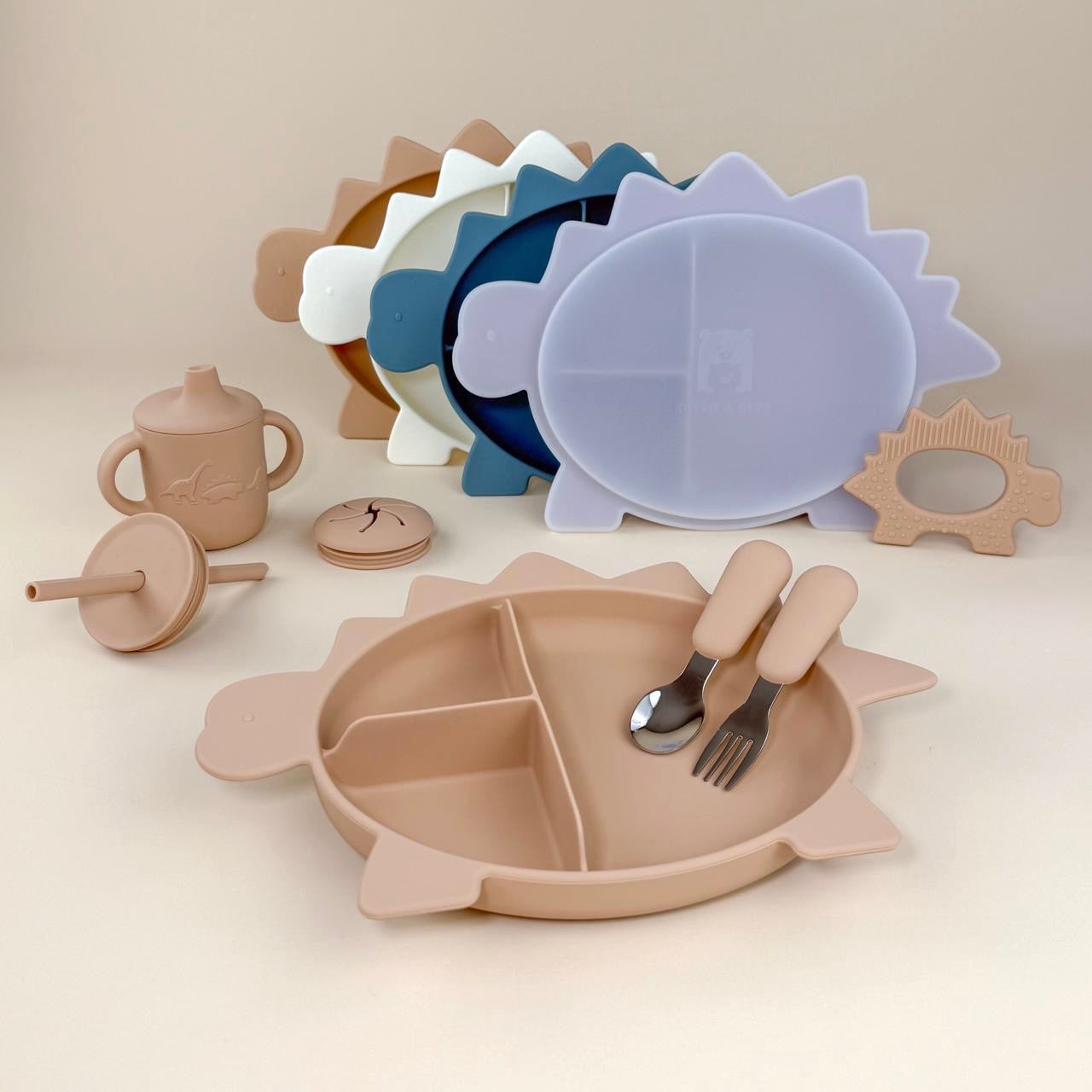 Stegosaurus Dino Section Plate with Lid