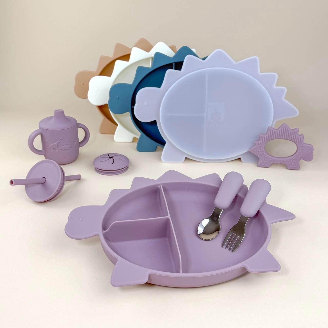 Stegosaurus Dino Section Plate with Lid