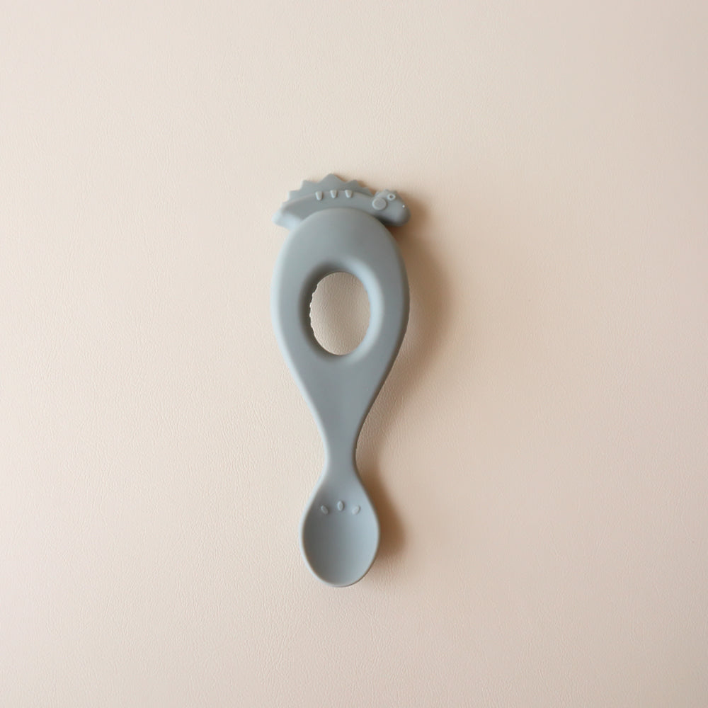 Baby Dinosaur Spoon Willow Grey