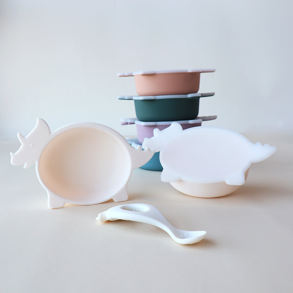 Cuenco para triceratops con tapa