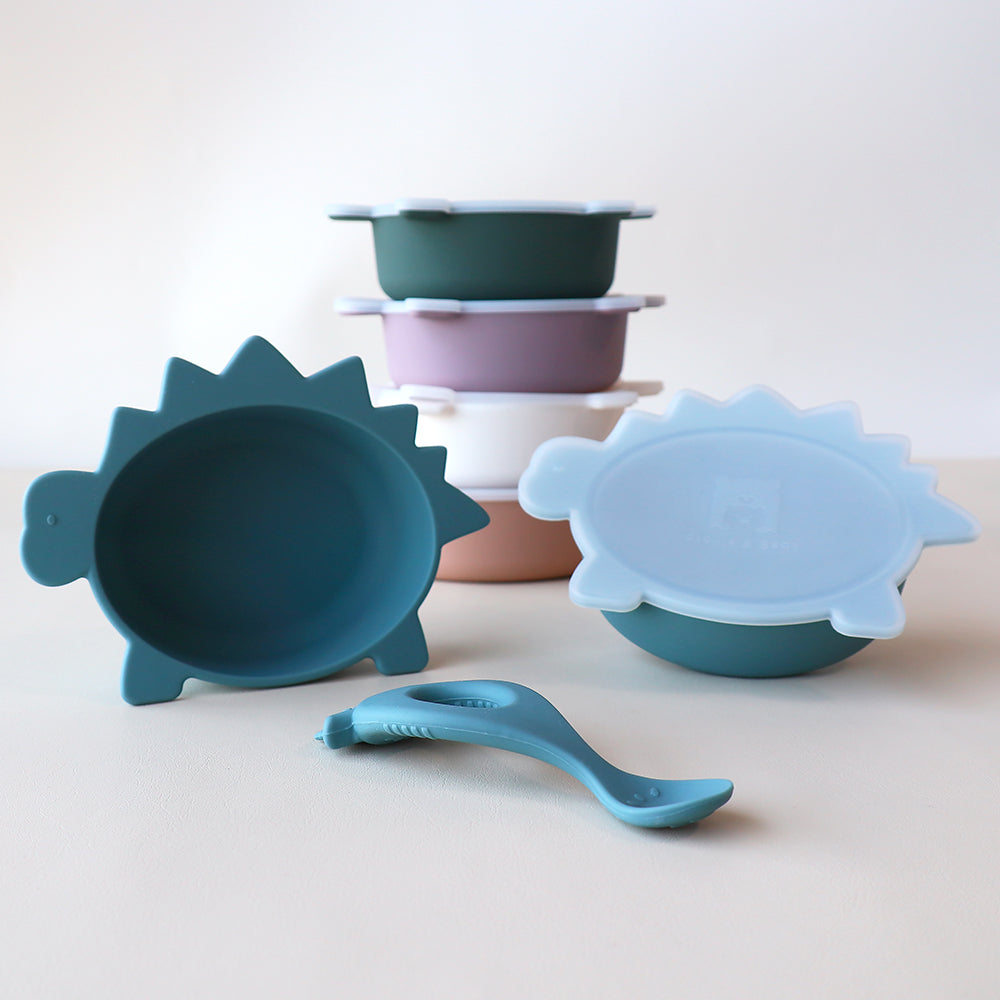 Cuenco de dinosaurio Stegosaurus con tapa