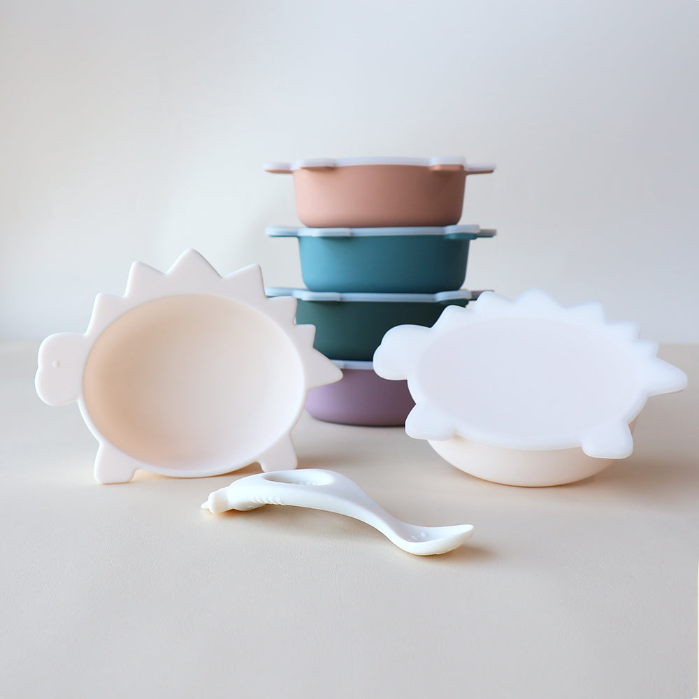 Cuenco de dinosaurio Stegosaurus con tapa