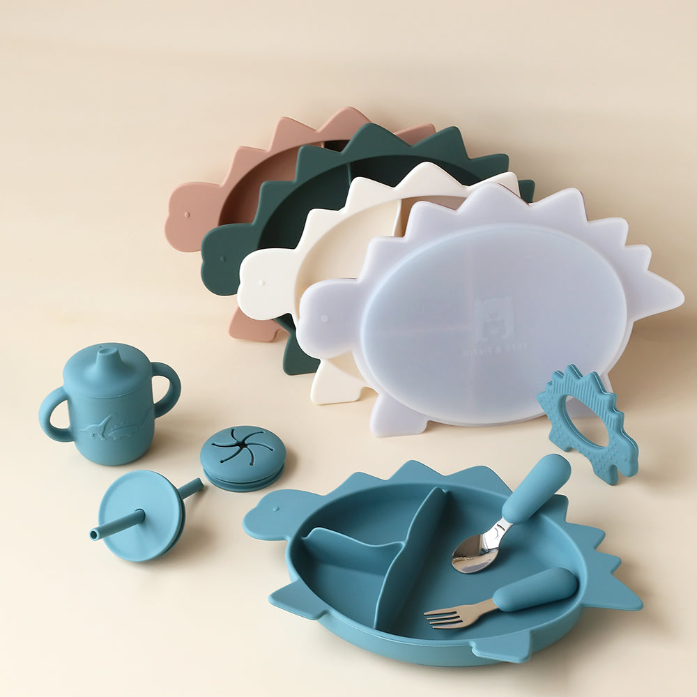 Placa de sección de dinosaurio Stegosaurus con tapa