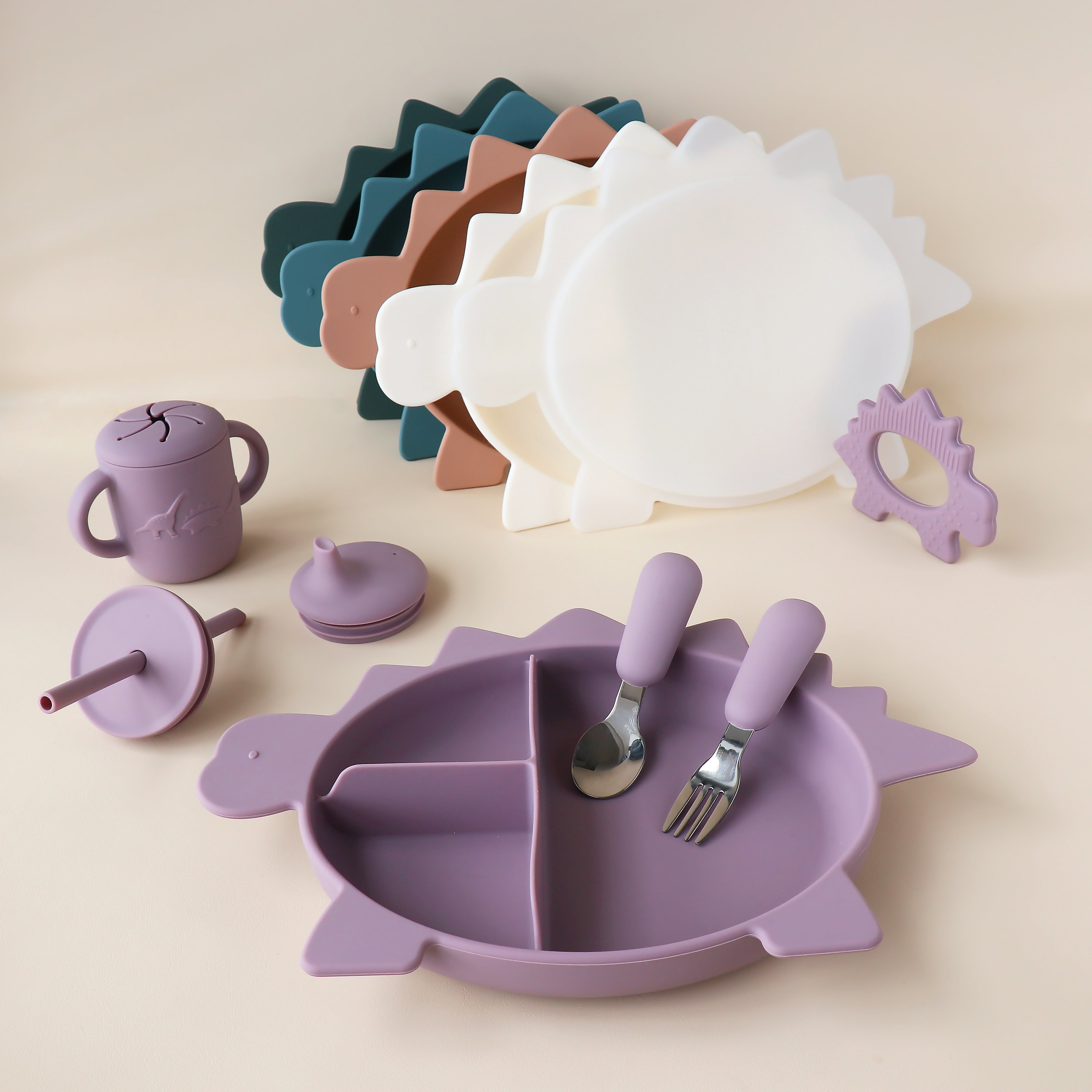 Placa de sección de dinosaurio Stegosaurus con tapa