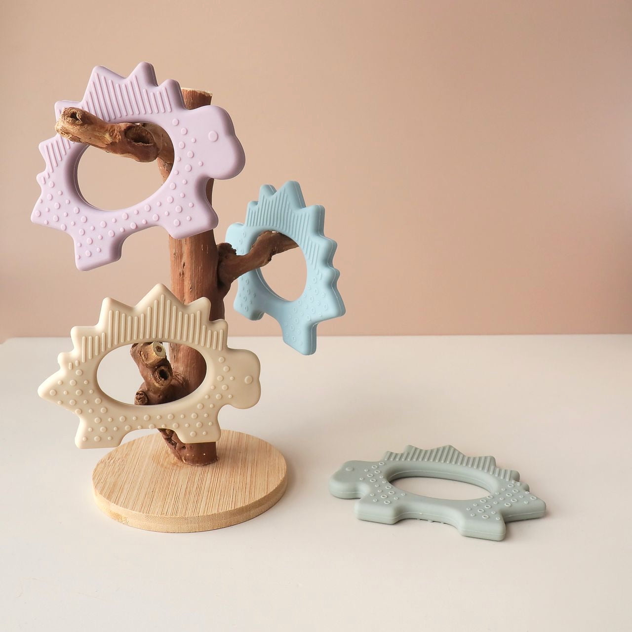 Pickle and Bear Dino Teething Toy baby silicone