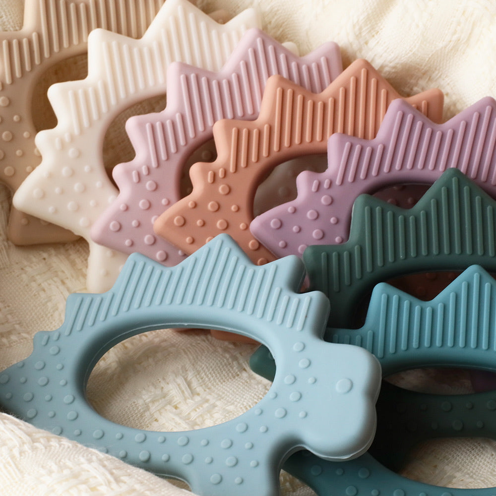 dino teething toy raised texture
