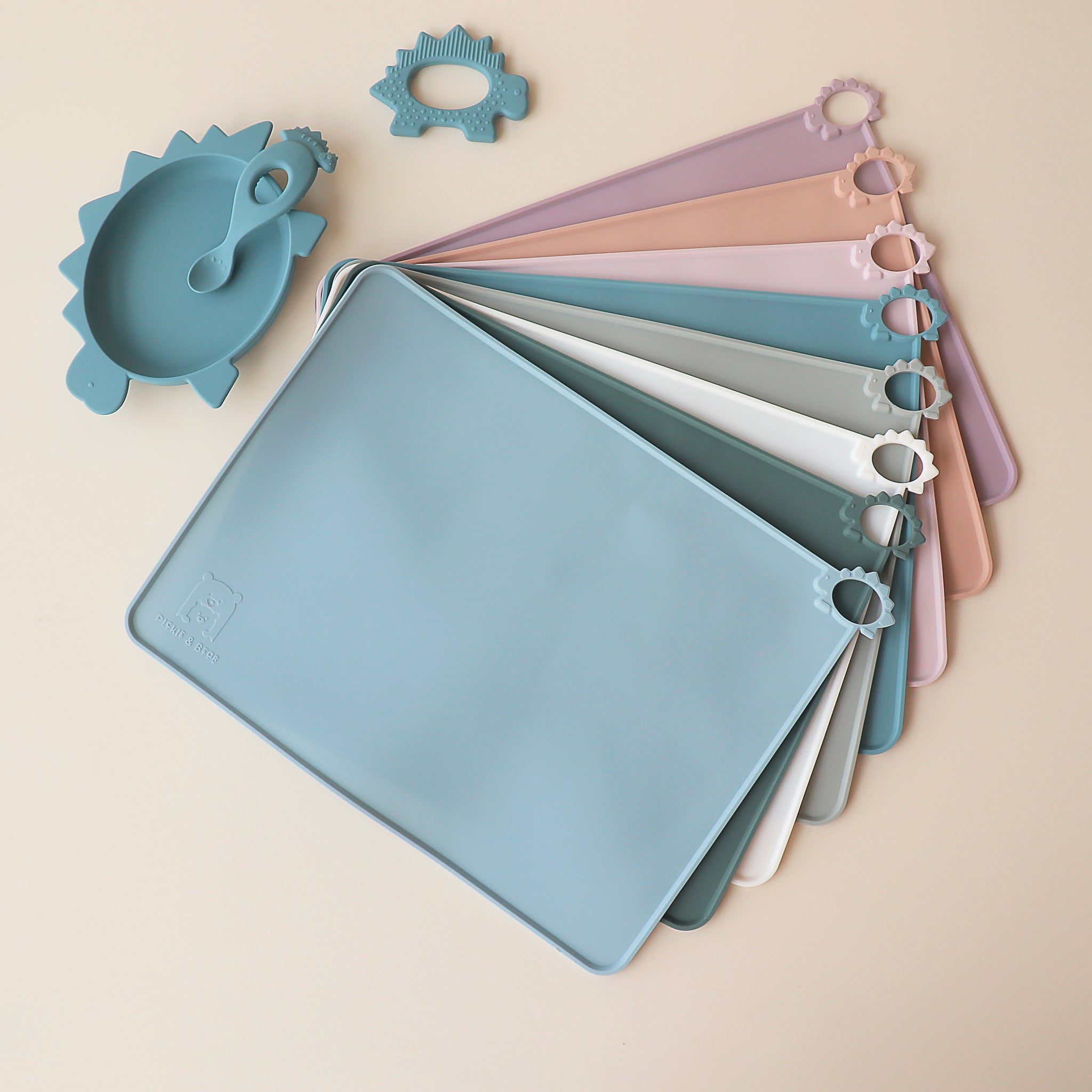 kids placemat dino theme all colours