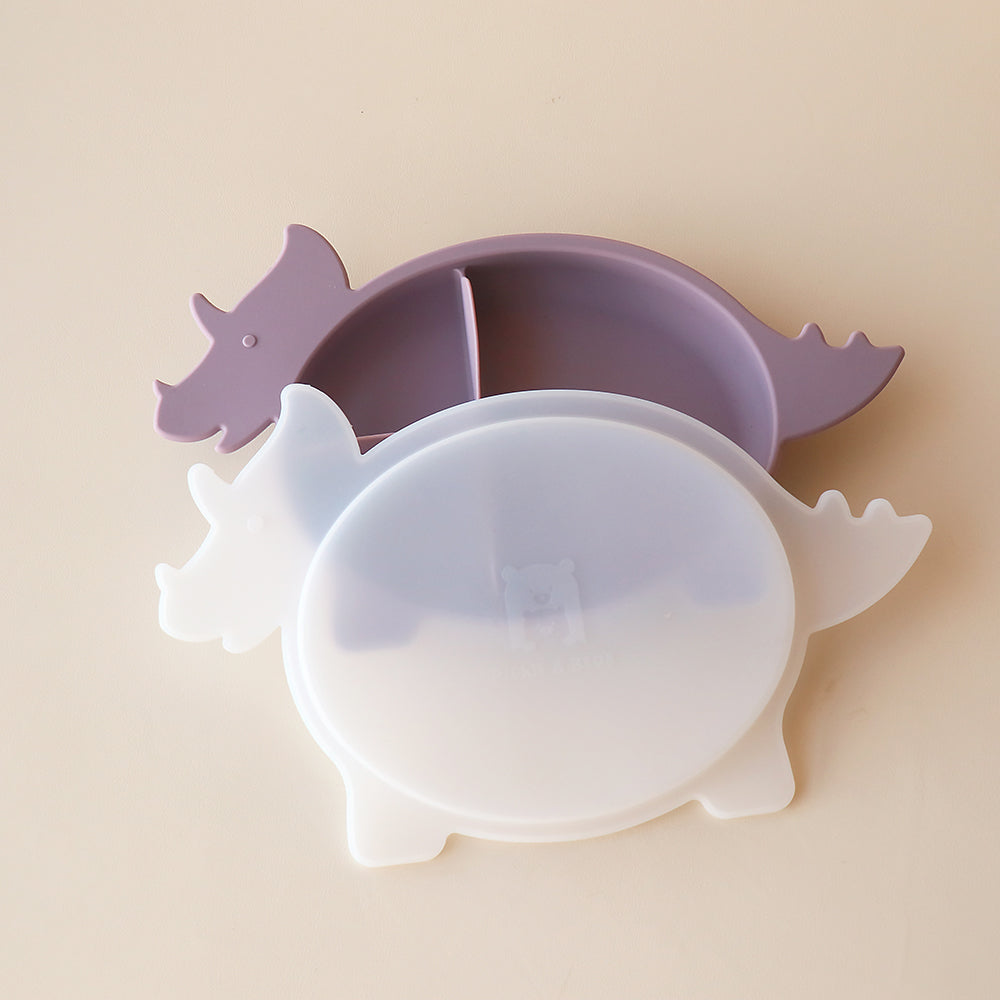 triceratops dino plate sections with lid hushed plumb