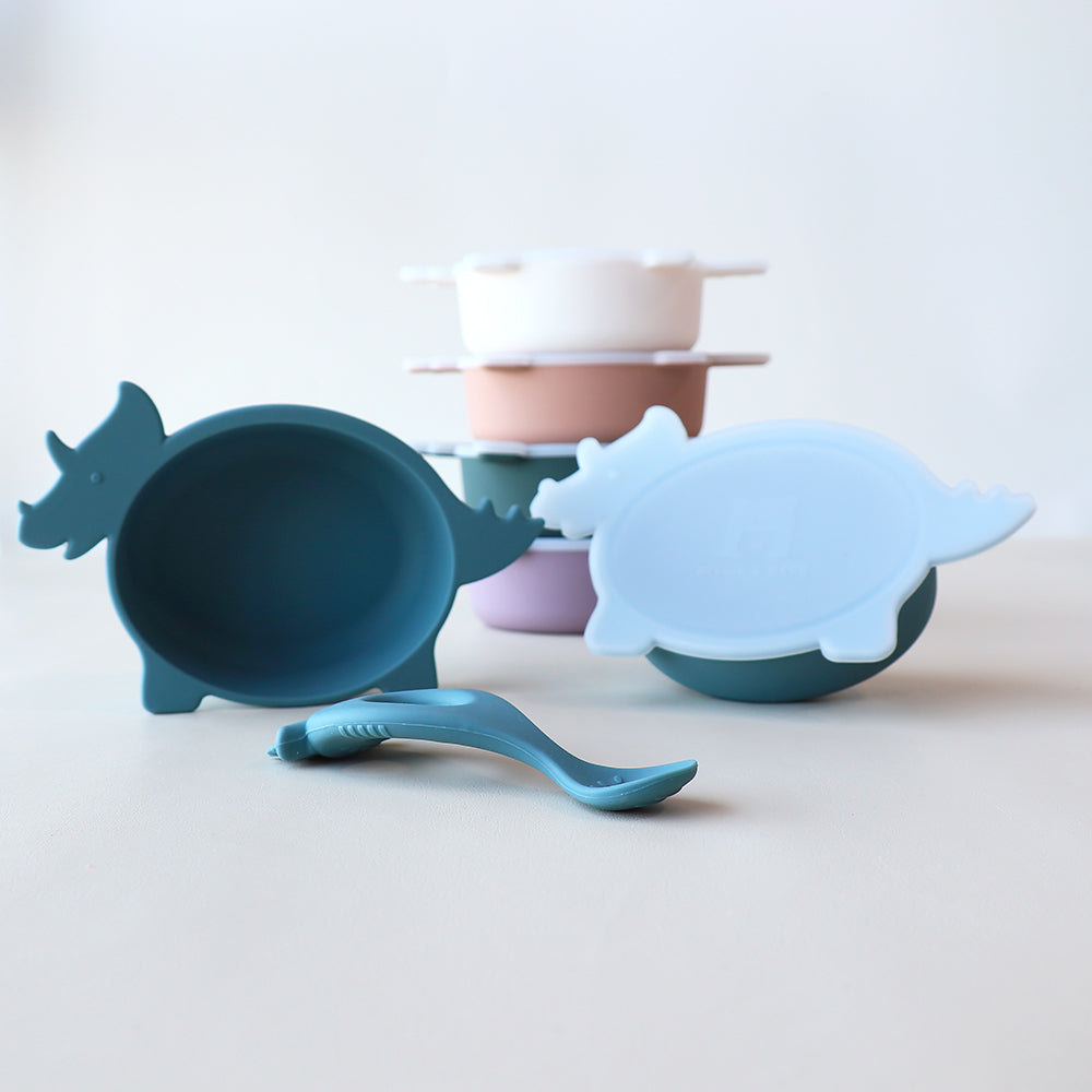 Cuenco para triceratops con tapa