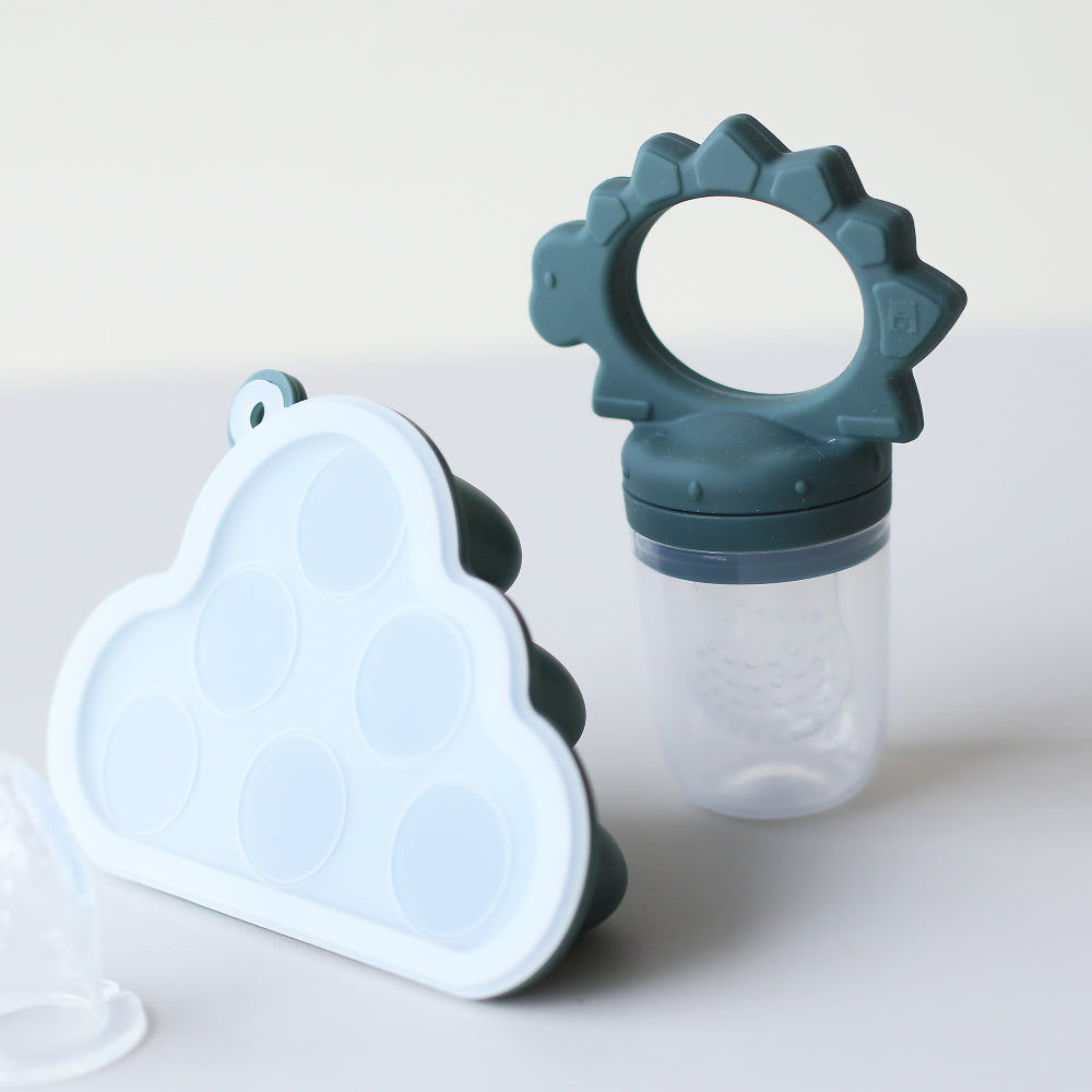 Babies-Dinosaur Fruit Feeder Smoke Blue