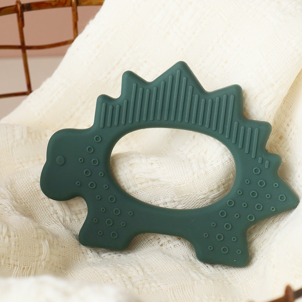 Babies Dinosaur Teething Toy Forest Green