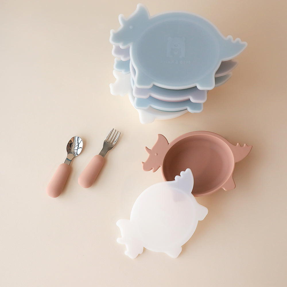 Dino Bowl with cutlery set