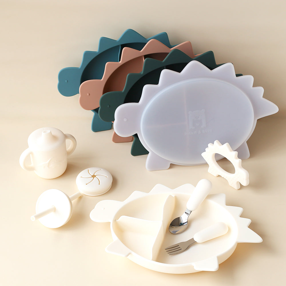 Placa de sección de dinosaurio Stegosaurus con tapa