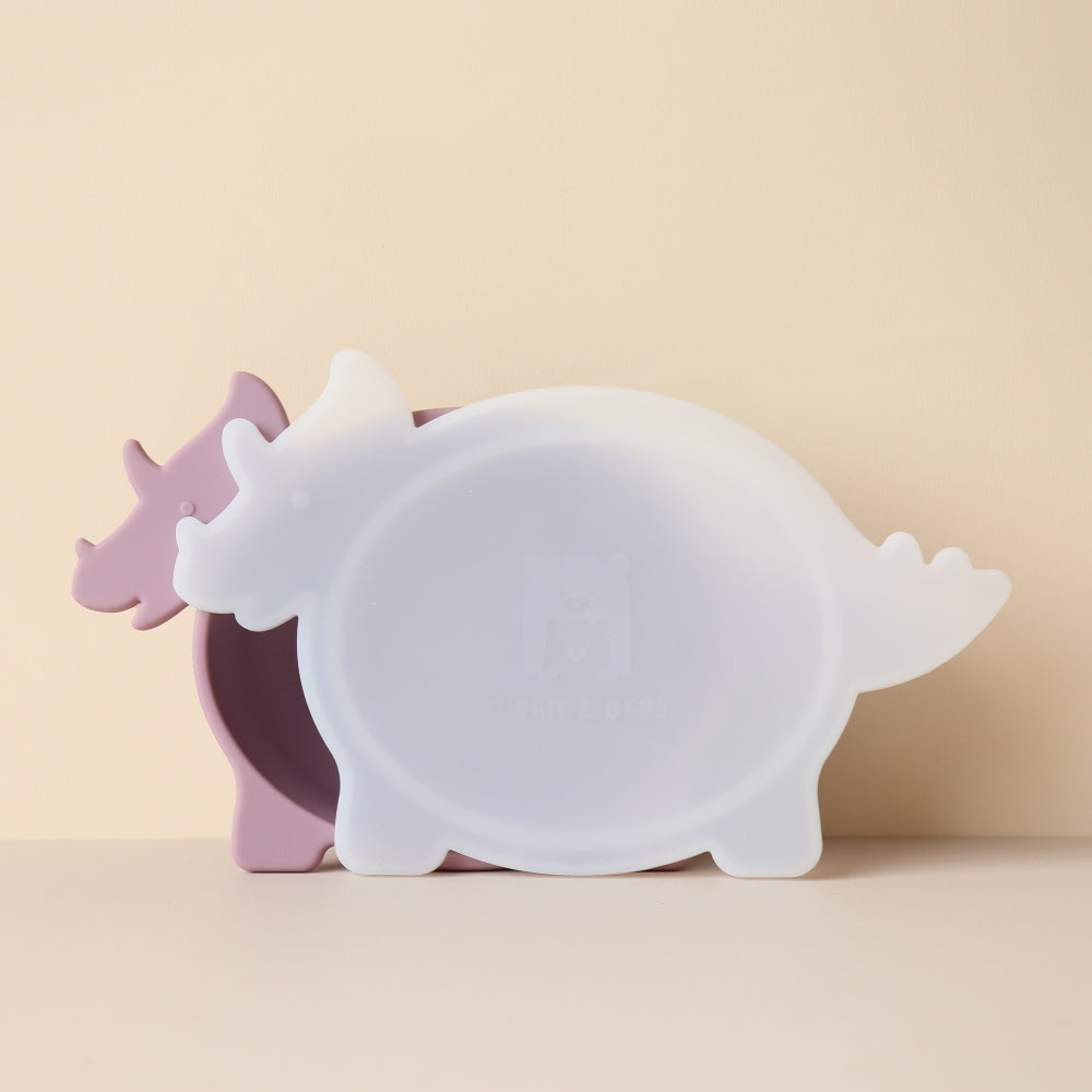 Kids-Triceratops-Dino-Bowl-with Lid Hushed Plumb