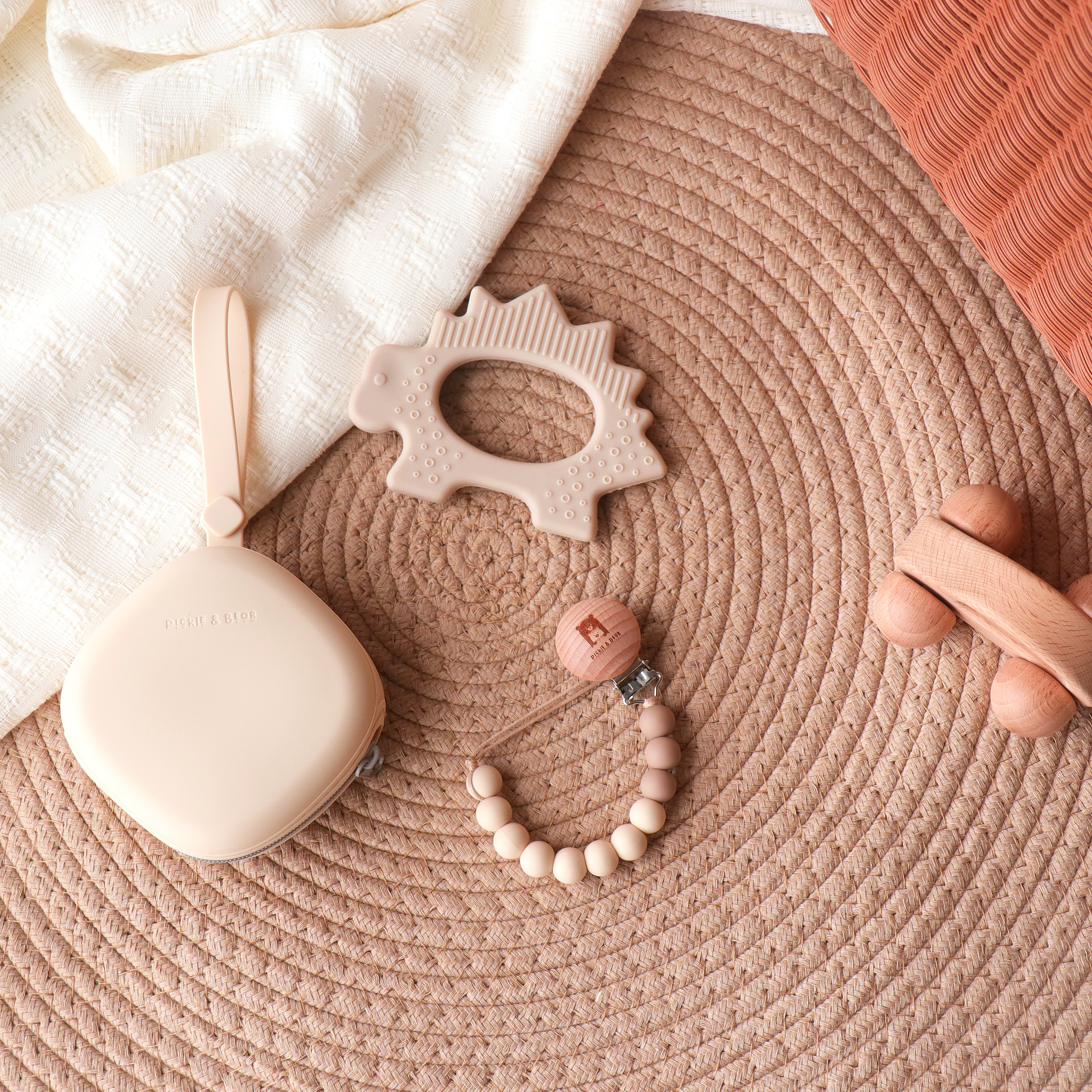 pacifier travel set oatmeal mist