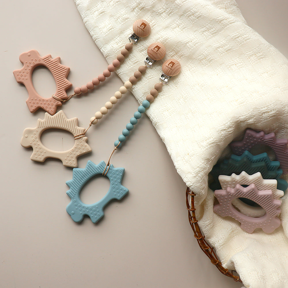 teething toy on dummy clip